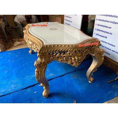 Star Enterprises Wooden Hand Carved Royal Dining Table Set DNG-041 - Image 6