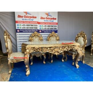 Wooden-Hand-Carved-Royal-Dining-Table-Set-