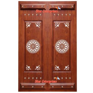 Wooden Hand Carved Traditional Double Door