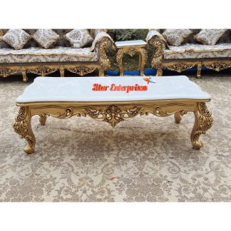 Wooden Luxury Marble Top Center Table