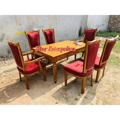 Star Enterprises Wooden Royal Dining Table Set DNG-057 - Image 3