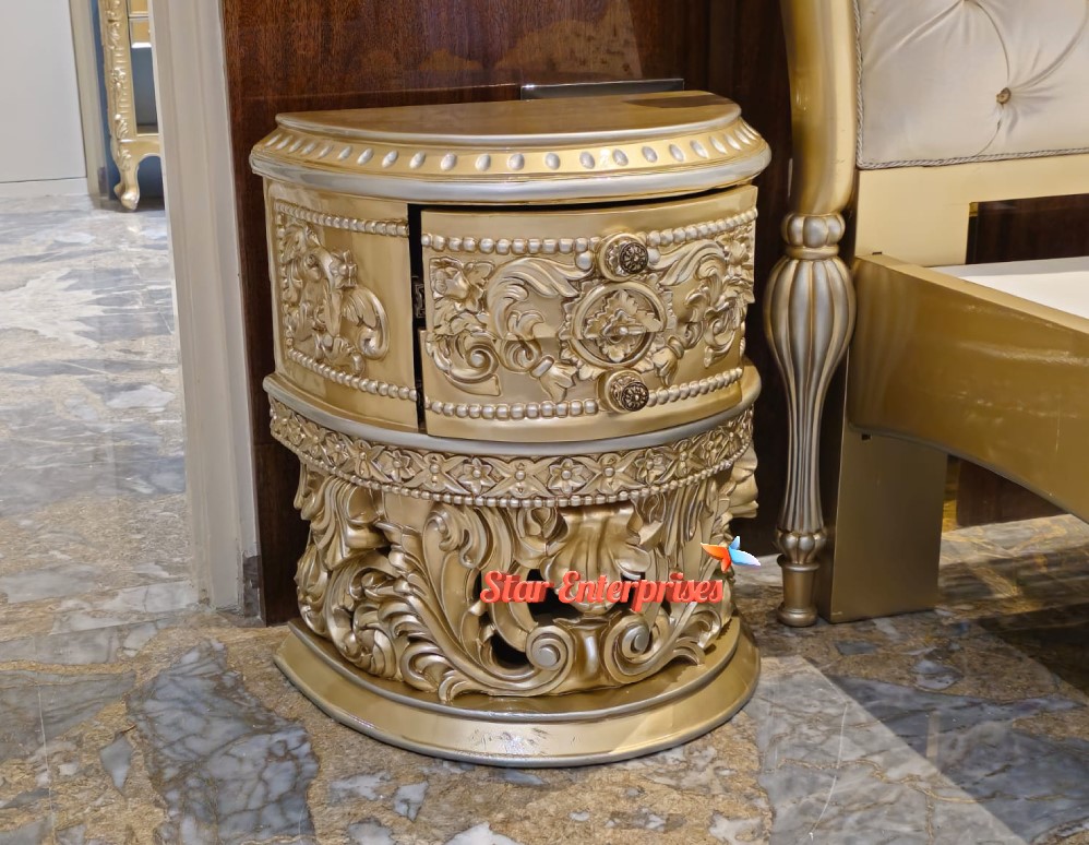 Wooden-Royal-Hand-Carved-Bed-Side-Table