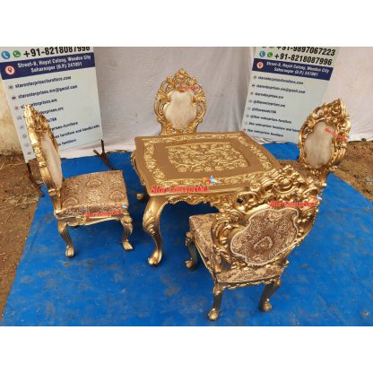 Star Enterprises Wooden Royal Hand Carving Dining Set DNG-051 - Image 5