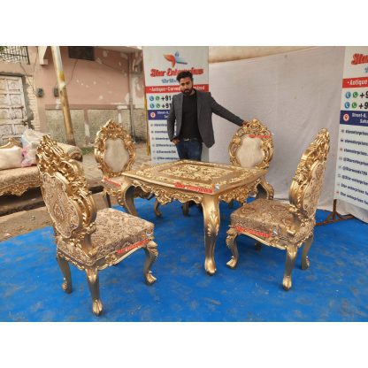 Star Enterprises Wooden Royal Hand Carving Dining Set DNG-051 - Image 6