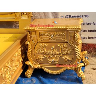 Wooden Royal Traditional Bed Side Table