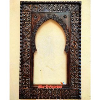 Wooden Traditional Indian Style Mirror Frame