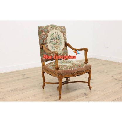 French Vintage Carved Bedroom Chair