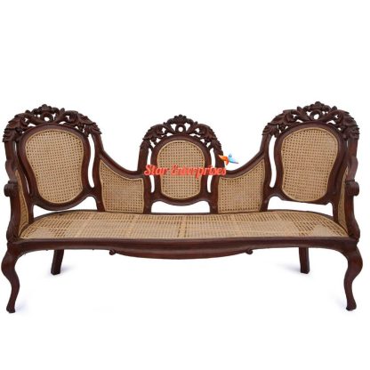 Indian Classic Leaf Carving Sofa