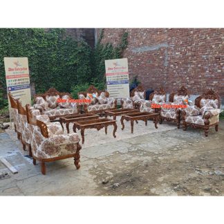 Teak Wood Antique Hand Carved Sofa Set