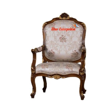 Star Enterprises Wooden Antique Hand Carved Bedroom Chair BDCH-029 - Image 2