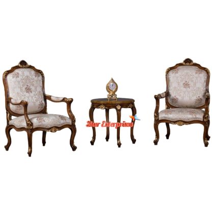 Star Enterprises Wooden Antique Hand Carved Bedroom Chair BDCH-029 - Image 3