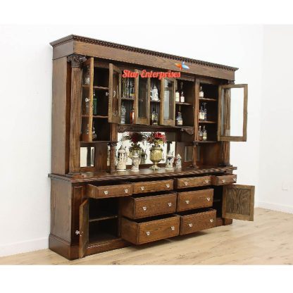 Star Enterprises Wooden Classic Modern Bar Cabinet BAR-035 - Image 4
