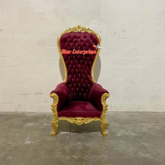 Wooden Gold Throne Chair