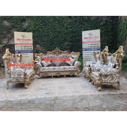 Wooden Royal Luxury Hand Carved Sofa Set