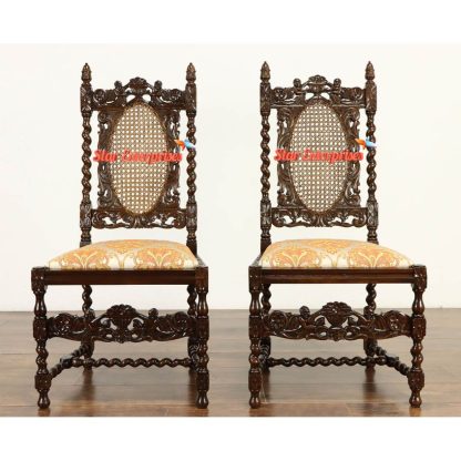 Wooden Traditional Hand Carved Dining Chairs