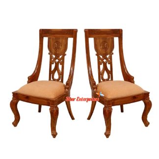 Wooden Vintage Hand Carved Dining Chairs