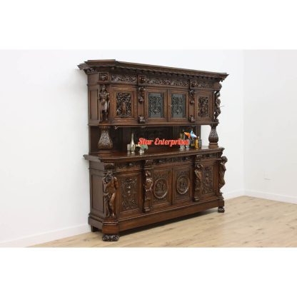 Star Enterprises Wooden Vintage Style Bar Cabinet BAR-038 - Image 4