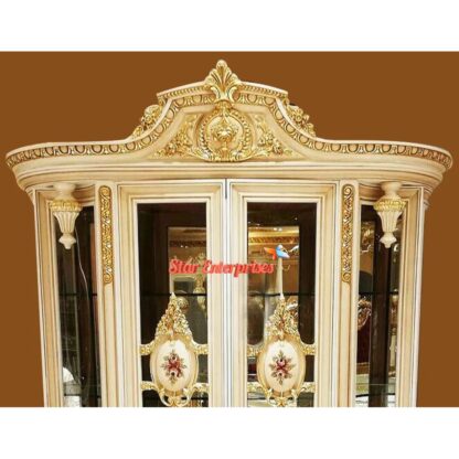 Star Enterprises European Style Teak Wood Crockery Cabinet CKR-027 - Image 3