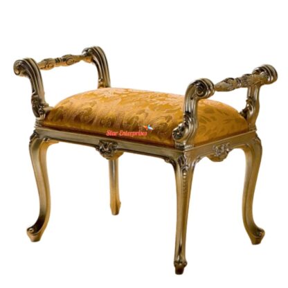 Star Enterprises French Hand Carved Bench Stool BDB-018 - Image 3