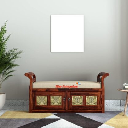 Star Enterprises Sheesham Wood Modern Style Bench BDB-020 - Image 4