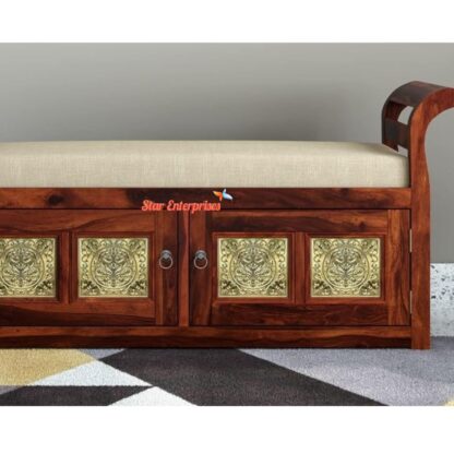 Star Enterprises Sheesham Wood Modern Style Bench BDB-020 - Image 3