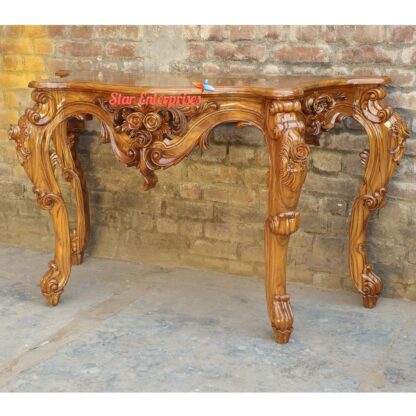 Star Enterprises Teak Wood Antique Console Table CNSL-043 - Image 2