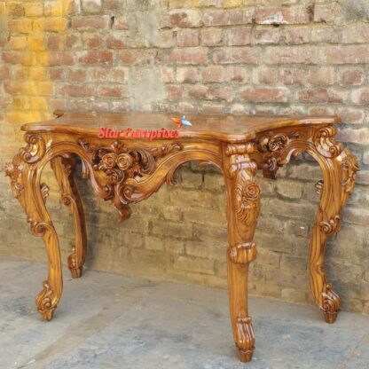 Teak Wood Antique Console Table