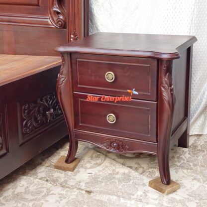 Star Enterprises Teak Wood Bedside Table BDSD-048 - Image 2