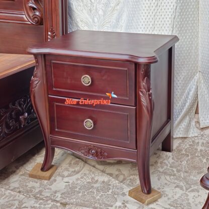 Star Enterprises Teak Wood Bedside Table BDSD-048 - Image 3