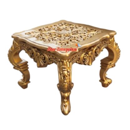 Star Enterprises Teak Wood Carved Luxury Sofa Side Table SST-001 - Image 2