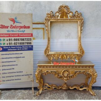 Teak Wood Maharaja Luxury Console Table