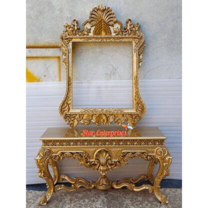 Star Enterprises Teak Wood Maharaja Luxury Console Table CNSL-051 - Image 5