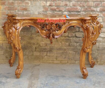 Star Enterprises Teak Wood Antique Console Table CNSL-043 - Image 6