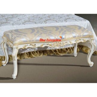 Wooden Antique Bed Bench