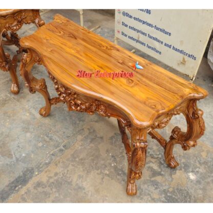 Star Enterprises Wooden Antique Carved Console Table CNSL-064 - Image 3