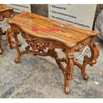 Star Enterprises Wooden Antique Carved Console Table CNSL-064 - Image 6