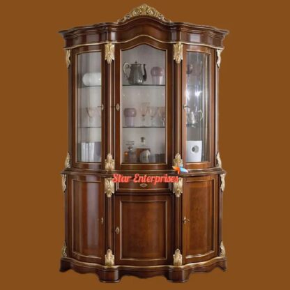 Star Enterprises Wooden Antique Crockery Cabinet CKR-029 - Image 4
