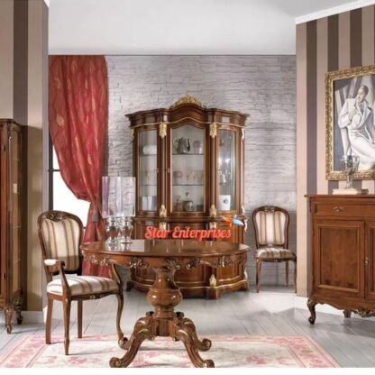 Star Enterprises Wooden Antique Crockery Cabinet CKR-029 - Image 3