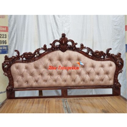 Star Enterprises Wooden Classical Carved Double Bed BD-0121 - Image 3