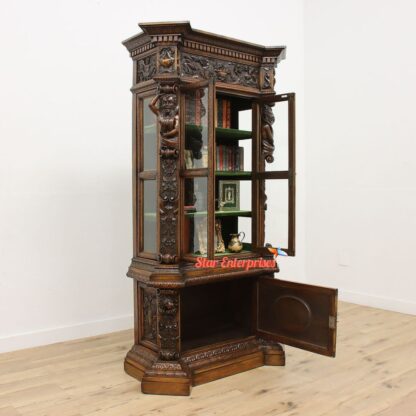 Star Enterprises Wooden Antique Italian Style Bookcase BSF-013 - Image 4