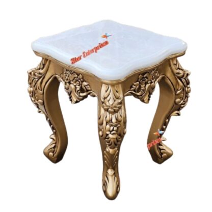 Star Enterprises Wooden Carved Royal Sofa Side Table SST-005 - Image 2