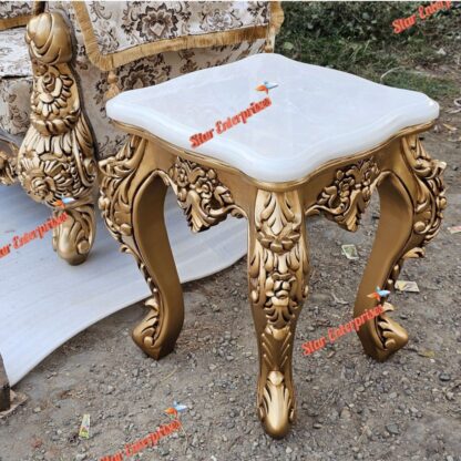 Star Enterprises Wooden Carved Royal Sofa Side Table SST-005 - Image 4