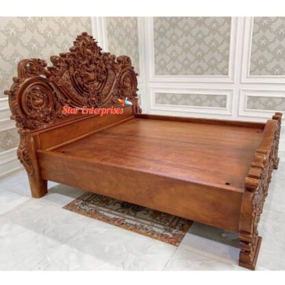 Star Enterprises Wooden Classic Carved Bed BD-0123 - Image 2