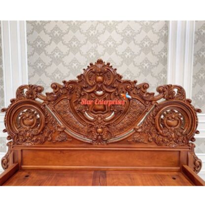 Star Enterprises Wooden Classic Carved Bed BD-0123 - Image 4