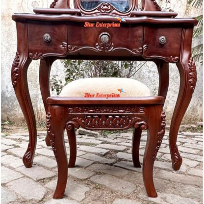 Star Enterprises Wooden Classic Dressing Table DRSR-032 - Image 3