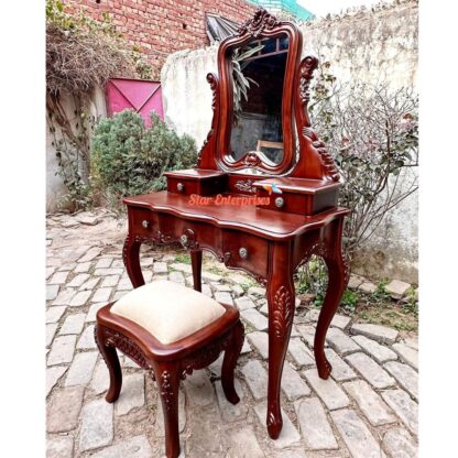 Star Enterprises Wooden Classic Dressing Table DRSR-032 - Image 4