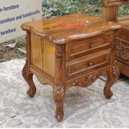 Star Enterprises Wooden Designer Bed Side Table BDSD-047 - Image 2