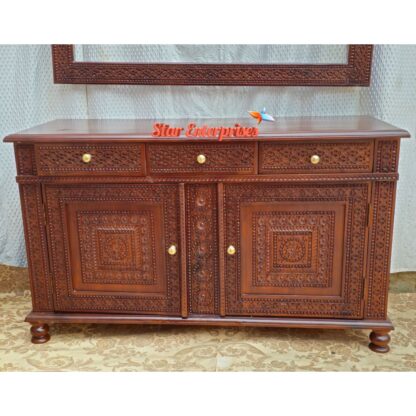 Star Enterprises Wooden Engraved Dressing Table DRSR-037 - Image 2