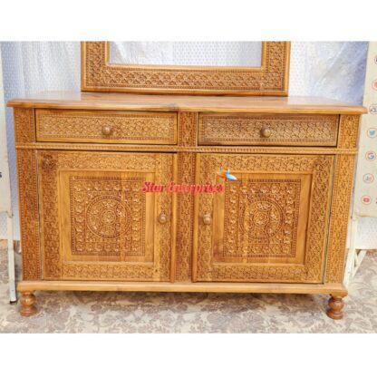 Star Enterprises Wooden Engraved Dressing Table DRSR-033 - Image 3