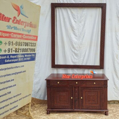 Wooden Engraved Dressing Table